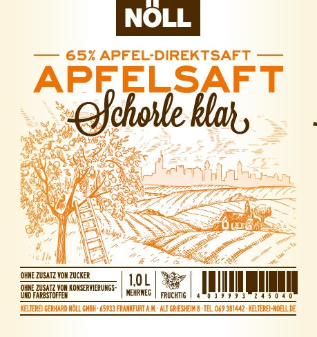 Nöll Apfelsaftschorle Fruchtsaftgehalt 65% Direktsaft